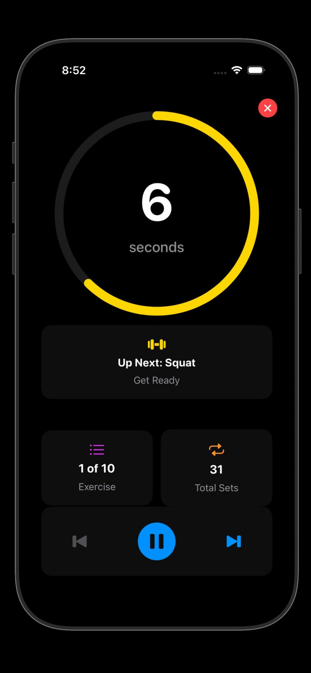 FitPulseTracker app on iPhone